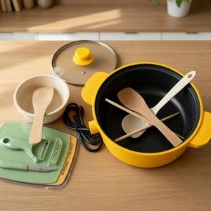 Luxe 1.5L Multi-Functional Electric Hot Pot with Crown Jewel Glass Lid