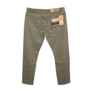 Premium Men’s Slim-Fit Stretch Twill Five-Pocket Pants – Modern Tapered Casual Trousers (Olive Khaki)