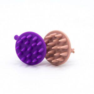 Silicone Scalp Massager & Shampoo Brush – Ergonomic Hair Scrubber for Deep Cleaning, Exfoliation, and Scalp Care (Soft Flexible Bristles)