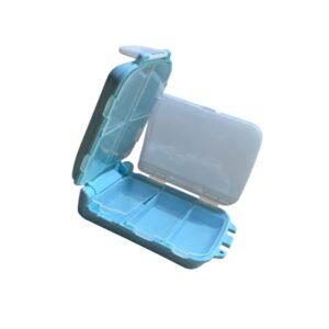 Portable 7-Compartment Folding Pill Case – Compact Moisture-Proof Medicine Organizer for Travel, Home, and Daily Use (Sky Blue)