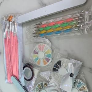 Ultimate 25-Piece Professional Nail Art Design Set – All-in-One DIY Manicure Kit with Brushes, Dotting Tools, & Rhinestone Wheels