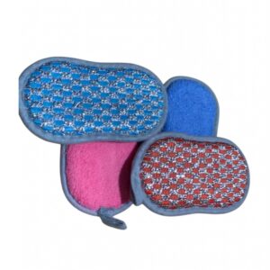 Dual-Sided Microfiber Scrub Sponges – Heavy Duty Non-Scratch Cleaning Pads for Kitchen, Bathroom, and Dishes – Reusable Multi-Colored Scouring Sponges with Hanging Loop