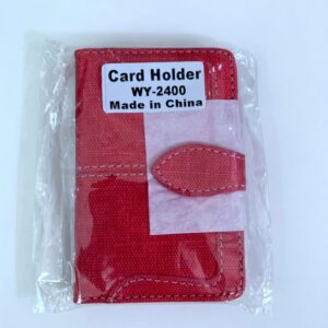 Minimalist Fabric Bi-fold Card Holder – Slim Textile Wallet with Transparent ID Window and Secure Snap Closure for Credit Cards & IDs