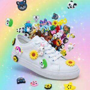 Assorted Cute Cartoon Shoe Charms Pack – Colorful PVC DIY Decorations for Shoes, Wristbands, and Accessories (Bulk Variety Set)