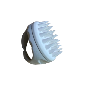 Premium Silicone Scalp Massager & Shampoo Brush – Ergonomic Exfoliating Hair Scrub for Deep Cleaning and Scalp Health (White)