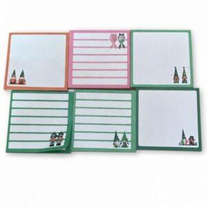 Whimsical Gnome and Bunny Self-Stick Notes – Decorative Lined and Blank Memo Pads – Whimsical Stationery Set for Office, School, and Home Organization