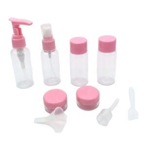 Travel Toiletry Bottle Set – TSA Approved Refillable Container Kit with Pump, Fine Mist Spray, Cream Jars, and Mini Filling Tools