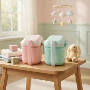 Portable Airtight Baby Formula Dispenser - Travel-Ready Powder Storage Container with Measurement Scoop and Leveler