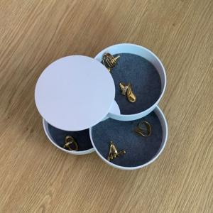 Elegant 360° Rotating 4-Layer Jewelry Organizer – Modern Minimalist Multi-Tier Storage Box for Rings, Earrings, and Trinkets (White)
