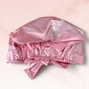 Silky Satin Sleep Bonnet with Adjustable Front Bow – Premium Hair Protection Night Cap for Frizz-Free Curls